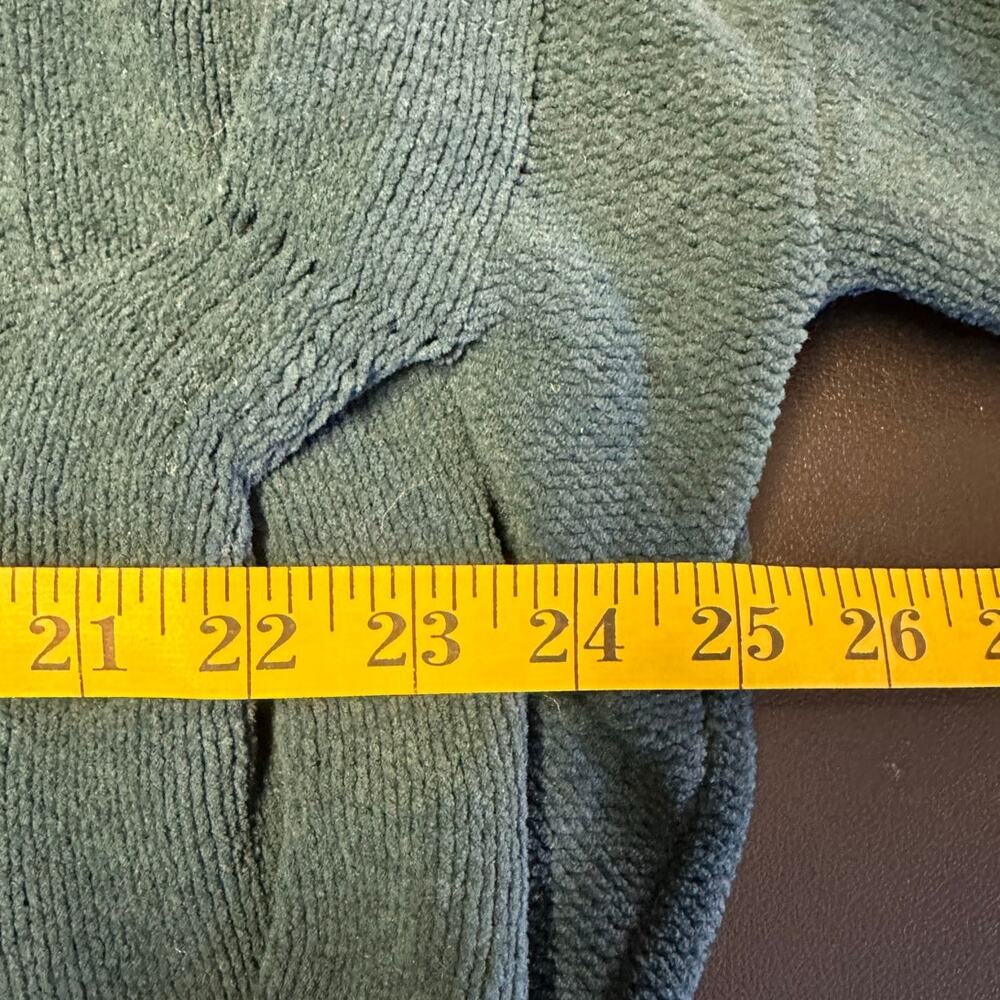 J. Jill Women’s Chenille Cable Knit Sweater M Teal Blue Chunky Crewneck - Picture 8 of 9